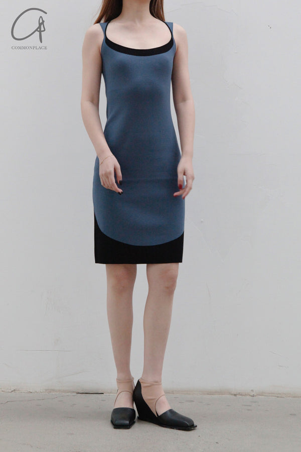 SWAYING/KNIT contrasting color collar vest skirt SW23SS2L03 Deep Orchid PS57